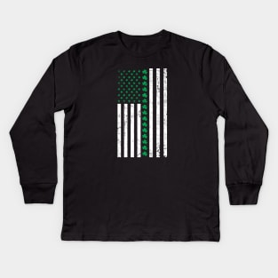 Irish American Flag Kids Long Sleeve T-Shirt